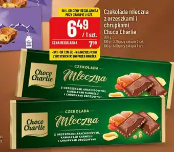 Polomarket Czekolada mleczna z orzeszkami i chrupkami Choco Charlie 200 g oferta
