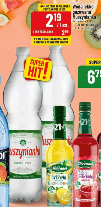 Polomarket Woda lekko gazowana Muszynianka 1,5 l oferta