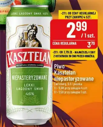Polomarket Piwo Kasztelan niepasteryzowane 0,5 l oferta