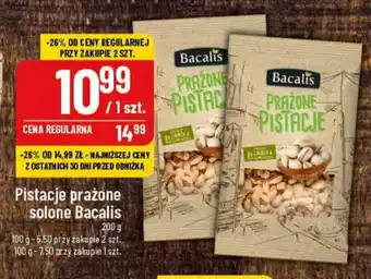 Polomarket Pistacje prażone solone Bacalis 200 g oferta