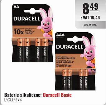 Eurocash Baterie alkaliczne: Duracell Basic LR03, LR6 x 4 oferta