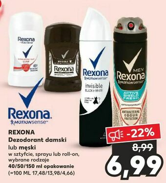Kaufland REXONA Dezodorant damski lub męski oferta