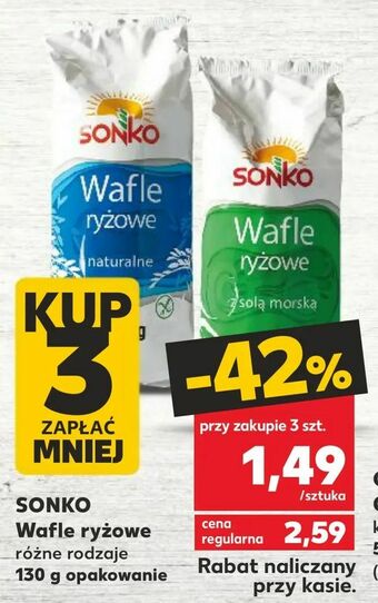 Kaufland SONKO Wafle ryżowe oferta