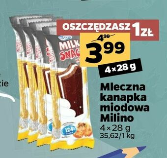Netto Mleczna kanapka miodowa Milino oferta