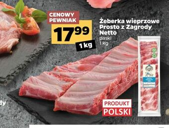 Netto Żeberka wieprzowe Prosto z Zagrody Netto oferta