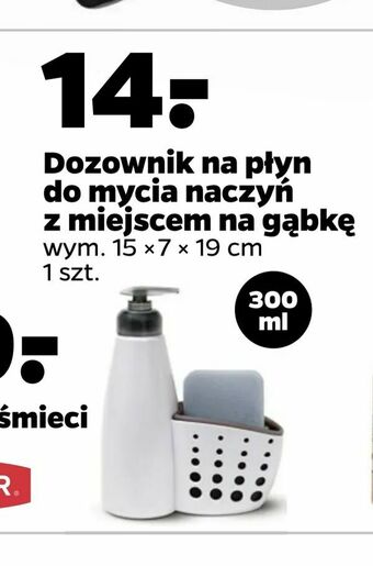 Netto Dozownik na płyn do mycia naczyń z miejscem na gąbkę oferta