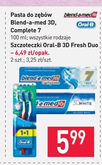Stokrotka Szczoteczki Oral-B 3D Fresh Duo oferta