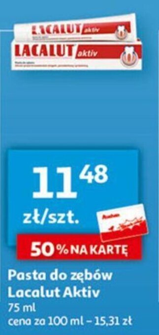 Auchan Pasta do zębów Lacalut Aktiv 75 ml oferta