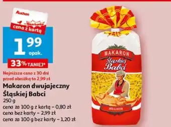 Auchan Makaron dwujajeczny Śląskiej Babci 250g oferta