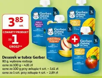 Auchan Deserek w tubce Gerber 80g oferta