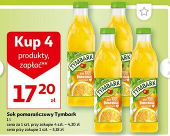 Auchan Sok pomarańczowy Tymbark 1l oferta