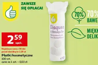 Auchan Płatki kosmetyczne 100szt. oferta