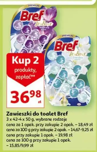 Auchan Zawieszki do toalet Bref 3 x 42-4 x 50 g oferta