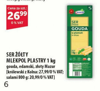 Eurocash SER ŻÓŁTY MLEKPOL PLASTRY 1 kg oferta