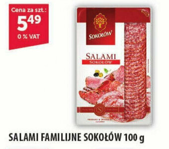 Eurocash SALAMI FAMILIJNE SOKOŁÓW 100 g oferta