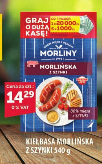 Eurocash KIEŁBASA MORLIŃSKA Z SZYNKI 540 g oferta