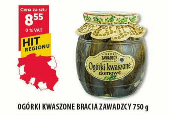 Eurocash OGÓRKI KWASZONE BRACIA ZAWADZCY 750 g oferta