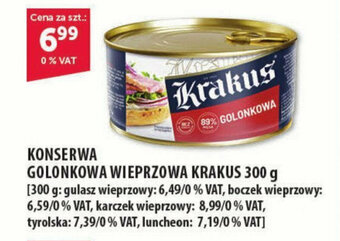 Eurocash KONSERWA GOLONKOWA WIEPRZOWA KRAKUS 300 g oferta