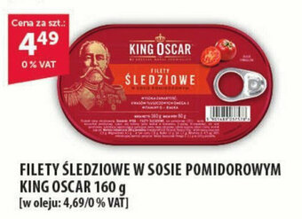 Eurocash FILETY ŚLEDZIOWE W SOSIE POMIDOROWYM KING OSCAR 160 g oferta