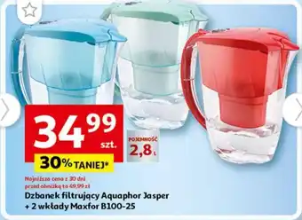 Auchan Dzbanek filtrujący Aquaphor Jasper + 2 wkłady Maxfor B100-25 2,8l oferta
