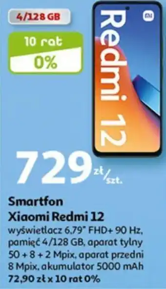Auchan Smartfon Xiaomi Redmi 12 oferta