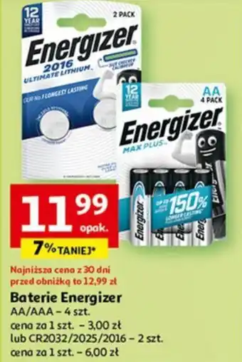 Auchan Baterie Energizer AA/AAA - 4 szt. oferta
