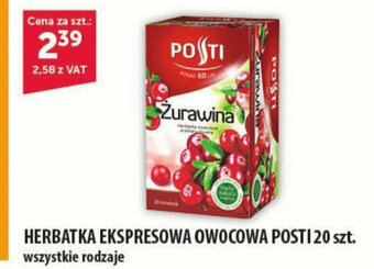 Eurocash HERBATKA EKSPRESOWA OWOCOWA POSTI 20 szt. oferta