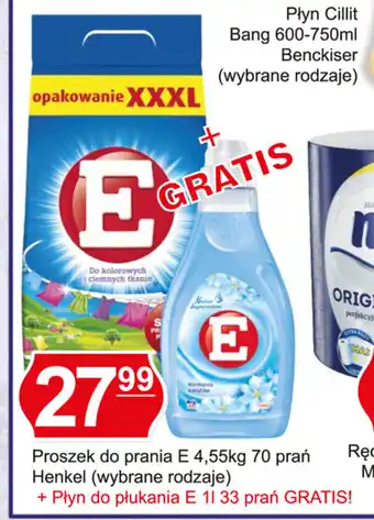 Hitpol Proszek do prania E 4,55kg + płyn do płukania E 1l gratis oferta