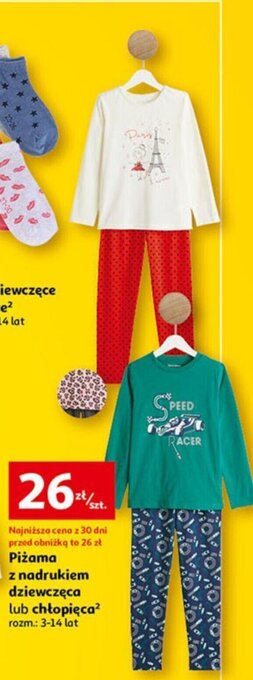 Auchan Piżama z nadrukiem dziewczęca lub chłopięca² rozm.: 3-14 lat oferta