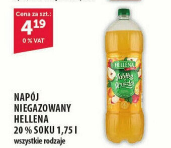 Eurocash NAPÓJ NIEGAZOWANY HELLENA 20% soku 1,75 l oferta