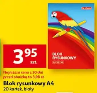 Blok rysunkowy A4 20 kartek, biały