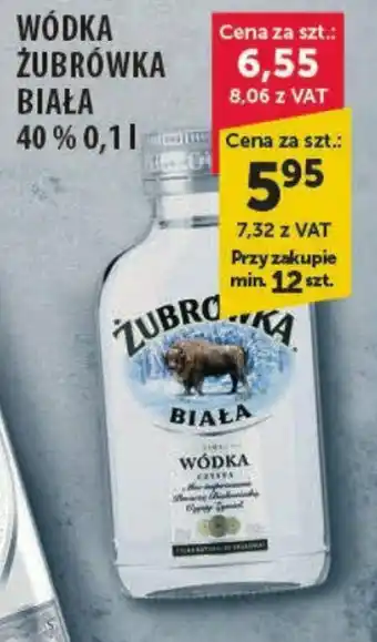 Eurocash WÓDKA ŻUBRÓWKA BIAŁA 40% 0,1 l oferta