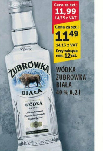 WÓDKA ŻUBRÓWKA BIAŁA 40% 0,2 l