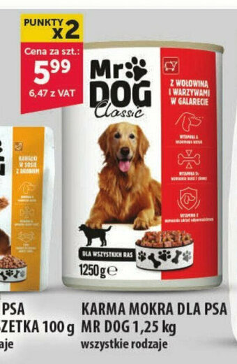 Eurocash KARMA MOKRA DLA PSA MR DOG 1,25 KG oferta