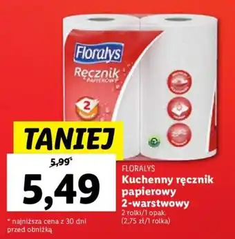 Lidl Kuchenny ręcznik papierowy 2-warstwowy, 2 rolki oferta