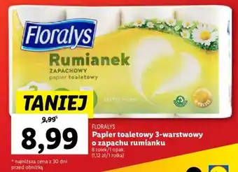 Lidl FLORALYS Papier toaletowy 3-warstwowy o zapachu rumianku, 8 rolek oferta