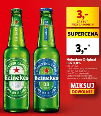 Lidl Heineken Original lub 0,0% 500 ml oferta