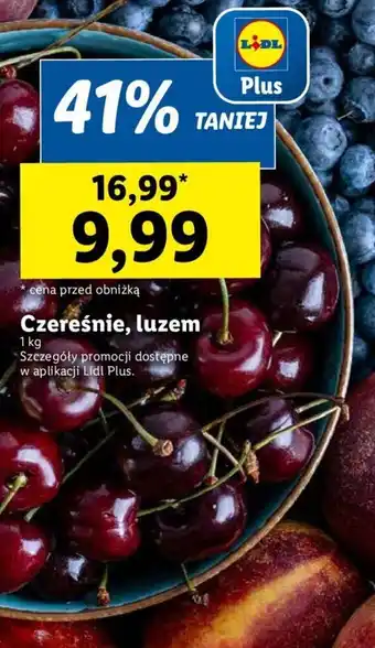 Lidl Czereśnie, luzem 1 kg oferta