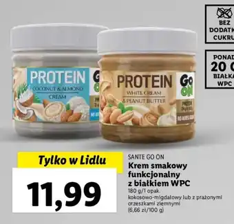Lidl SANTE GO ON Krem smakowy funkcjonalny z białkiem WPC 180 g oferta
