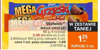 Carrefour Wafelek Mega Grześki 48g oferta