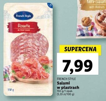 Lidl FRENCH STYLE Salami w plastrach 150 g oferta