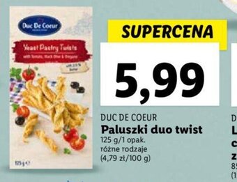 Lidl DUC DE COEUR Paluszki duo twist 125 g oferta