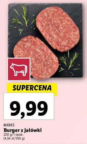 Lidl MARKS Burger z jałówki 220 g oferta