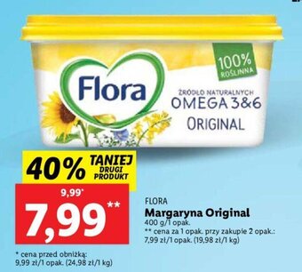 Lidl FLORA Margaryna Original 400 g oferta