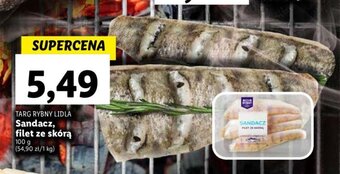 TARG RYBNY LIDLA Sandacz, filet ze skórą 100 g