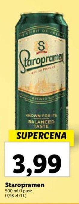 Lidl Staropramen 500 ml oferta