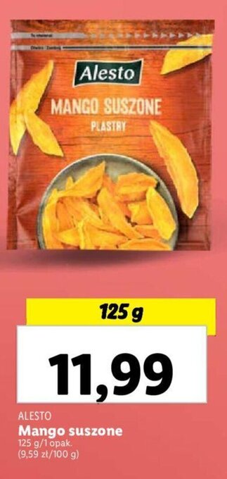 Lidl ALESTO Mango suszone 125 g oferta