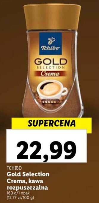 Lidl TCHIBO Gold Selection Crema, kawa rozpuszczalna 180 g oferta
