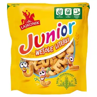 Auchan Lajkonik junior wesołe literki krakersy solone 120 g oferta