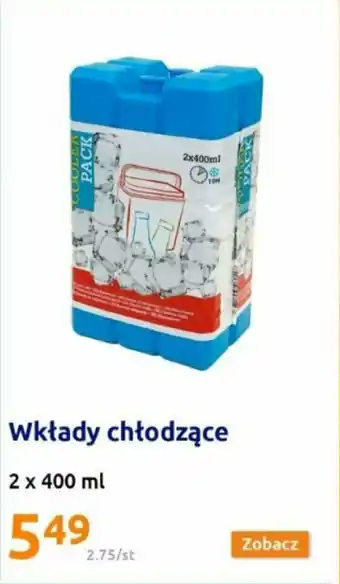 Action Wkłady chłodzące 2 x 400 ml oferta